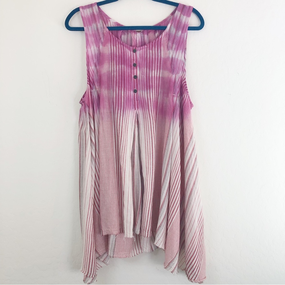 Free People Stripe Flowy Tunic Tank size Small